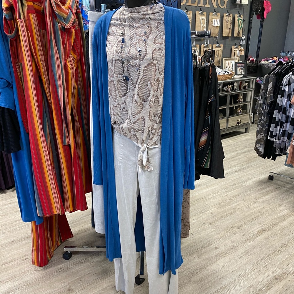Level 99 Natasha wide leg linen pant - Picture 2 of 8